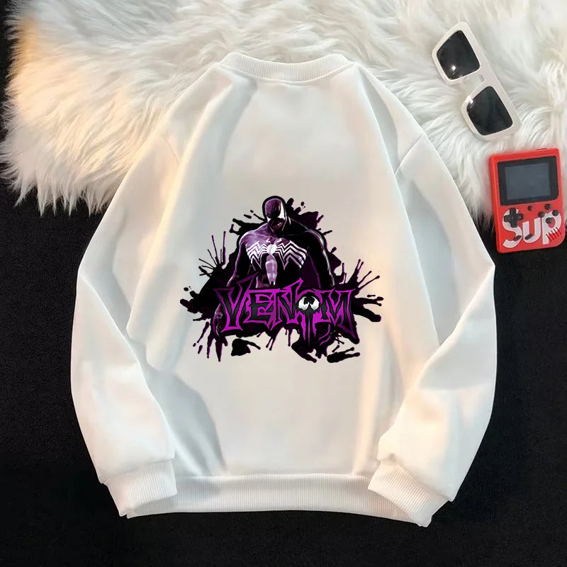Venom Spring Autumn Print Sweatshirt Casual Winter Warm Top Long Sleeve Girl Boy Baby Pullover Outerwear Clothes Popular Stylish