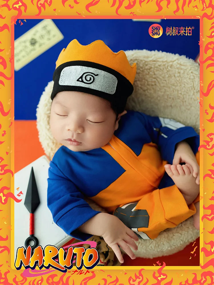 Baby Boy Newborn Photoshoot Outfits Jumpsuit Hairband 2pcs/Set Cartoon Cosplay Clothes Studio Infant Photo Costume Shooting Prop