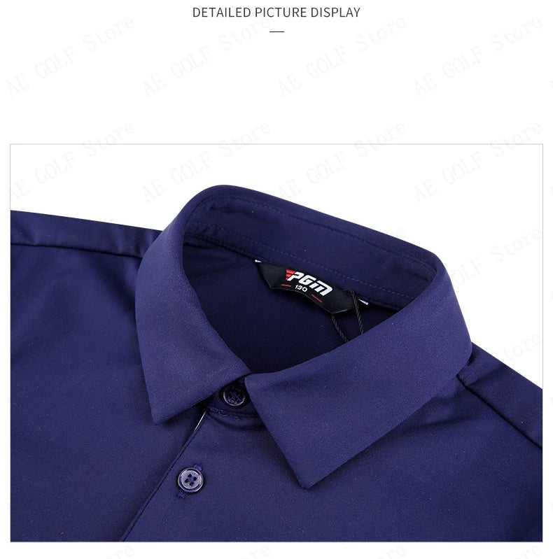 PGM Children's Golf Long Sleeve T-shirt Golf Wear for Kids Boys Shirts Soft Lapel Design Fashion Leisure Sports Top YF542