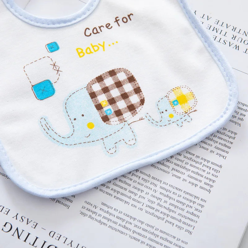 Baby Bibs Cotton Waterproof Bib Children Feeding Clothes Protection Kids Toddler Scarf for Newborns Boys Girls Accessories