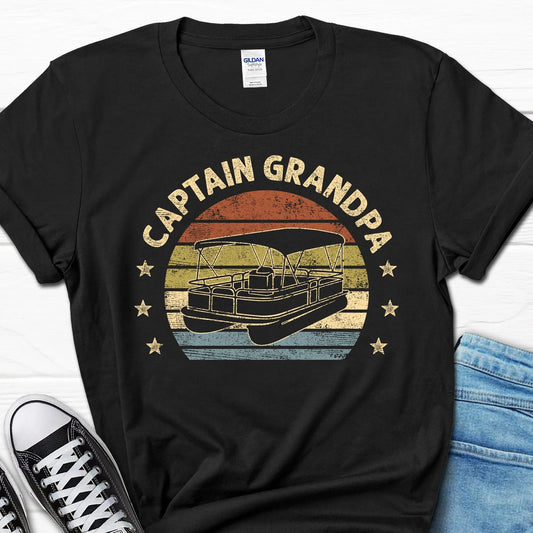 Grandpa Boating Mens Tee-Shirt Pontoon Lover For Him Papa Sailing Men Boat Owner Men's s From Wife Father's Day Funny