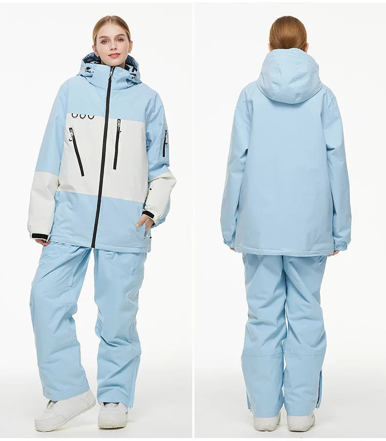 Cheaper, Snow Suit,  Snowboard Outdoor Sports  Snowboard Jacket Sets,  Ski Coat and Strap Pant,Boy‘s and Girl's Ski Jumpsuit