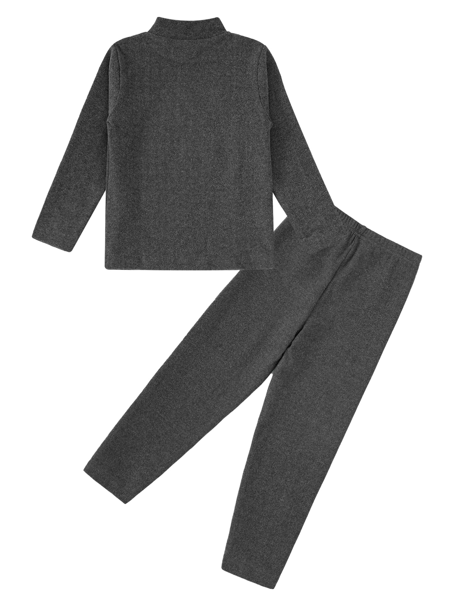 Teen Girls Boys Casual Outfit Sports Sets Turtleneck Long Sleeve Dolphins Print Thermal Top+Pants Warm Basic Underwear Sleepwear