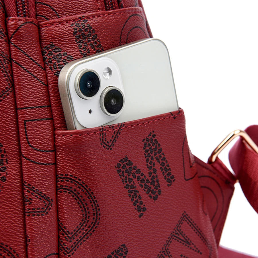 Luxury Designer Women Backpack High Quality Soft Leather Shoulder Bag Fashion School Bags Multifunction Rucksack Top-handle Bag