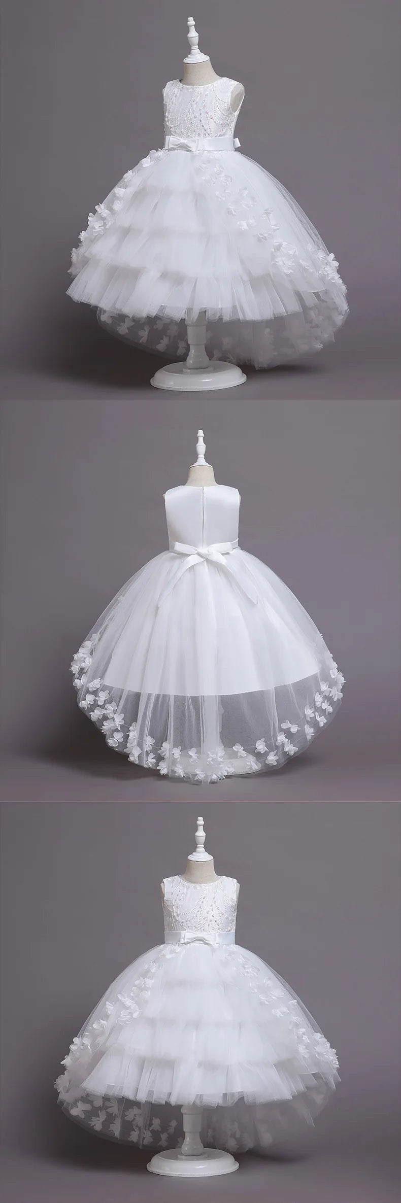 New High quality baby lace princess dress for girl elegant birthday party trailing dress Baby girl's christmas clothes 3-12yrs