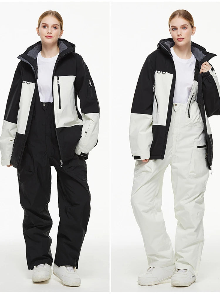 Cheaper, Snow Suit,  Snowboard Outdoor Sports  Snowboard Jacket Sets,  Ski Coat and Strap Pant,Boy‘s and Girl's Ski Jumpsuit
