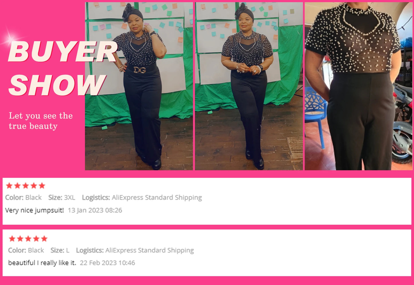 Luxury Beading Jumpsuit for Women Sheer Beaded High Neck Short Sleeve Wide Leg One Piece Rompers Party Club Wear Plus Size