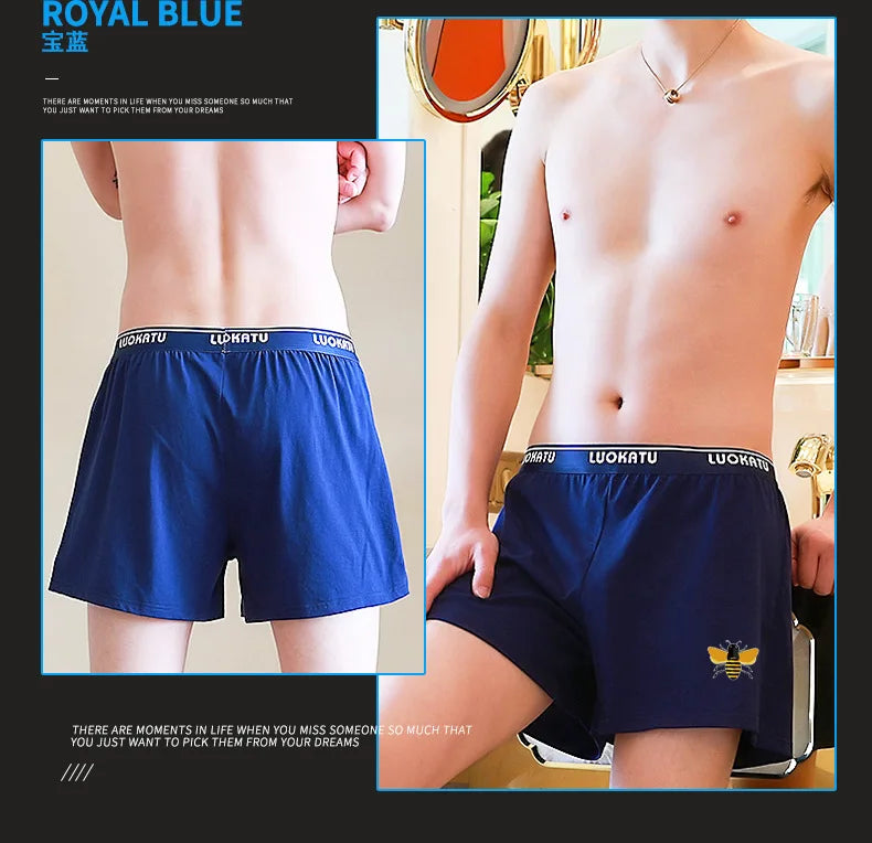 Youth Underwear Cotton Casual Breathable Comfortable Boxer Shorts for Men's Loose Fitting Oversized Aro Pants Boy Home Sleepwear