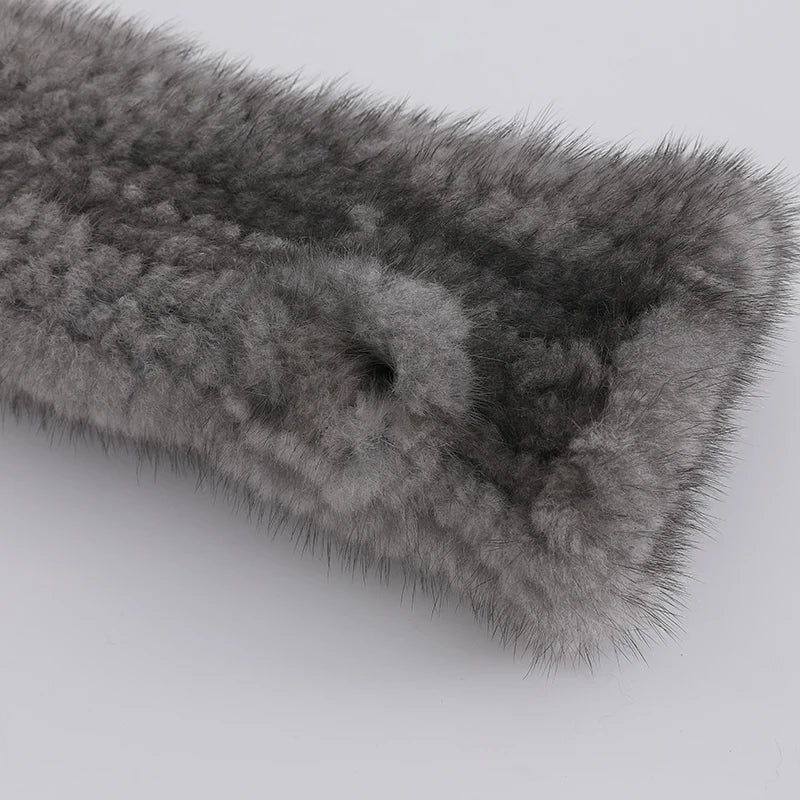 Naturan Mink Fur Gloves For Women Winter Warm Long Style Real Mink Fur Mittens Lady Knitted Quality Elastic Real Mink Fur Gloves