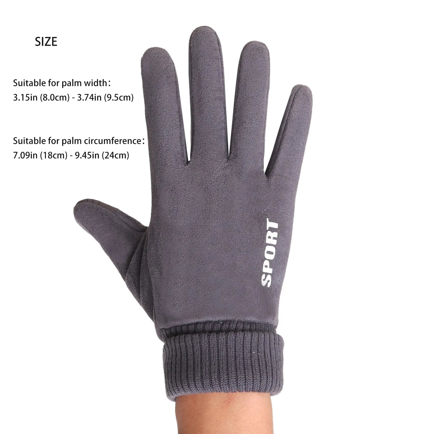 Winter Gloves Padded Waterproof Windproof Outdoor Sports Riding Touch Screen Suede Warm Gloves Men And Women Universal