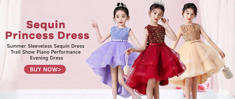 New High quality baby lace princess dress for girl elegant birthday party trailing dress Baby girl's christmas clothes 3-12yrs