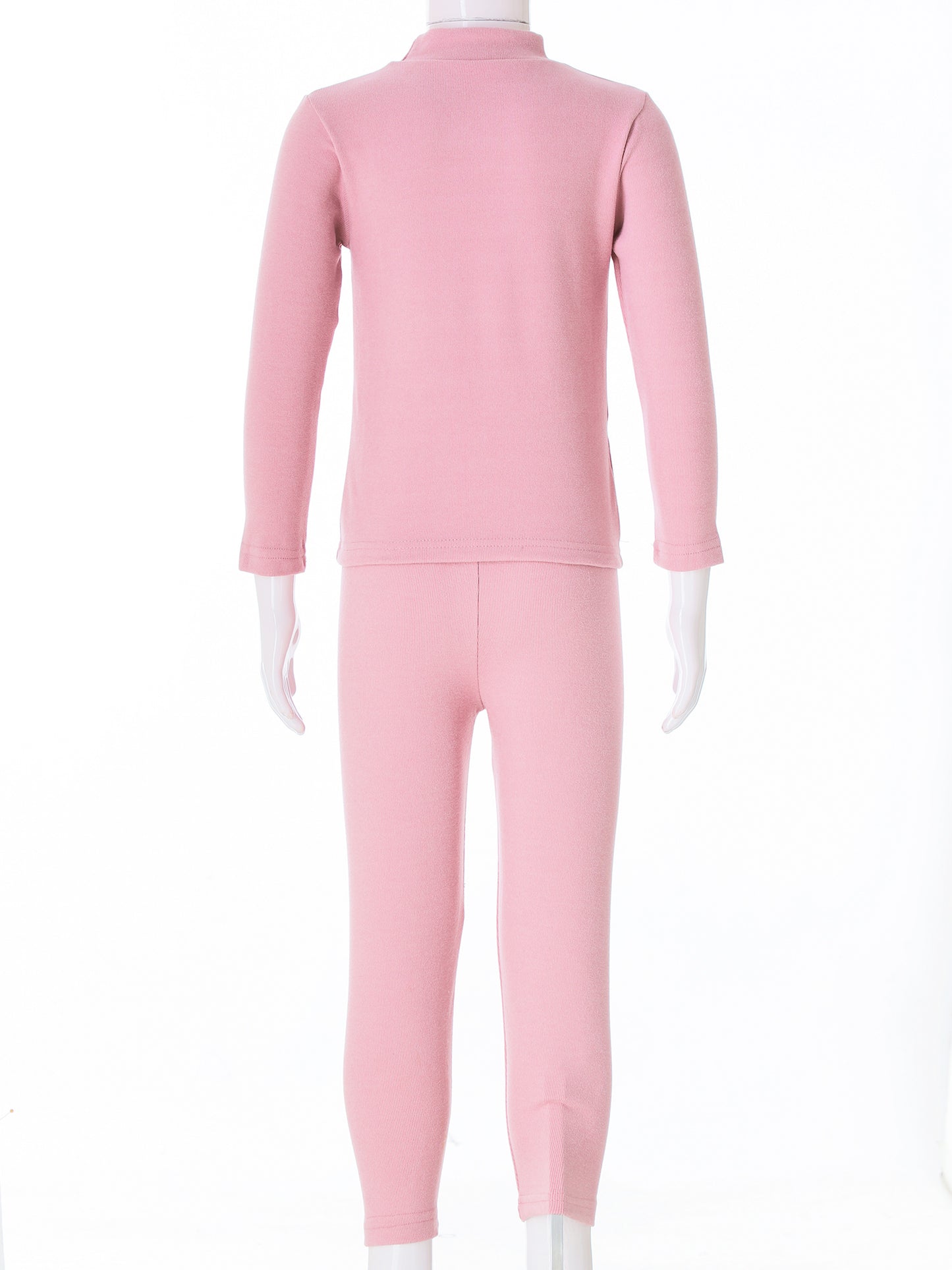 Teen Girls Boys Casual Outfit Sports Sets Turtleneck Long Sleeve Dolphins Print Thermal Top+Pants Warm Basic Underwear Sleepwear