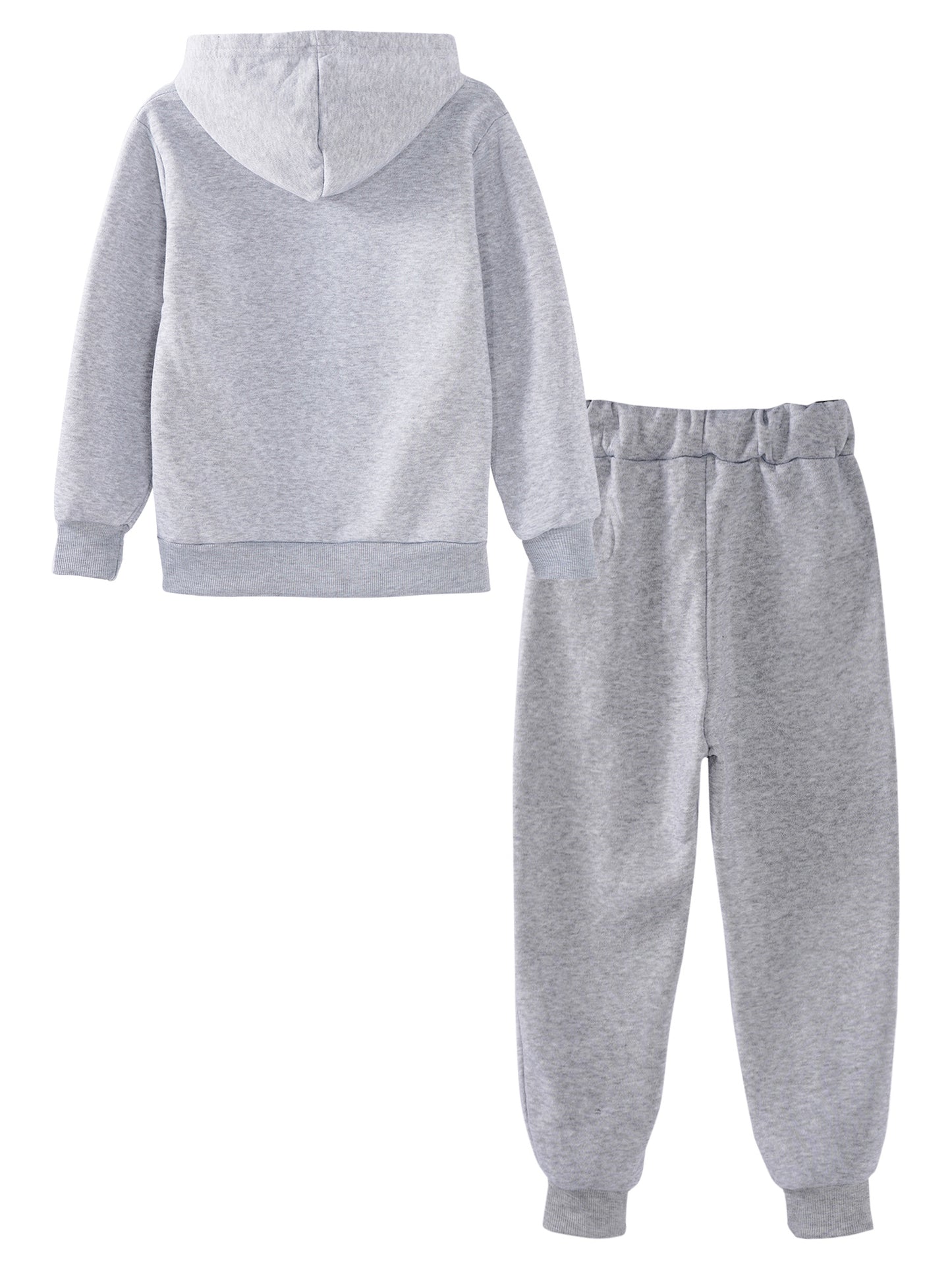 Kids Boys Girls Letter Printed Sport Suit Tracksuit Long Sleeve Hooded Pullover with Elastic Waistband Pants