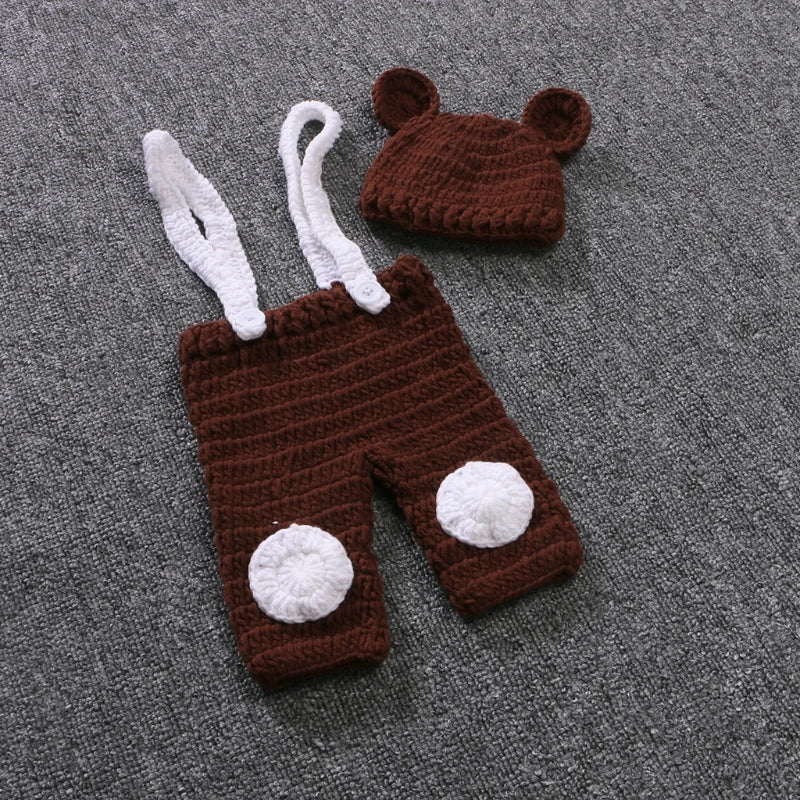 Crocheted Handmade Outfit Newborn Photo Prop Baby Girls Boys Photography Costum