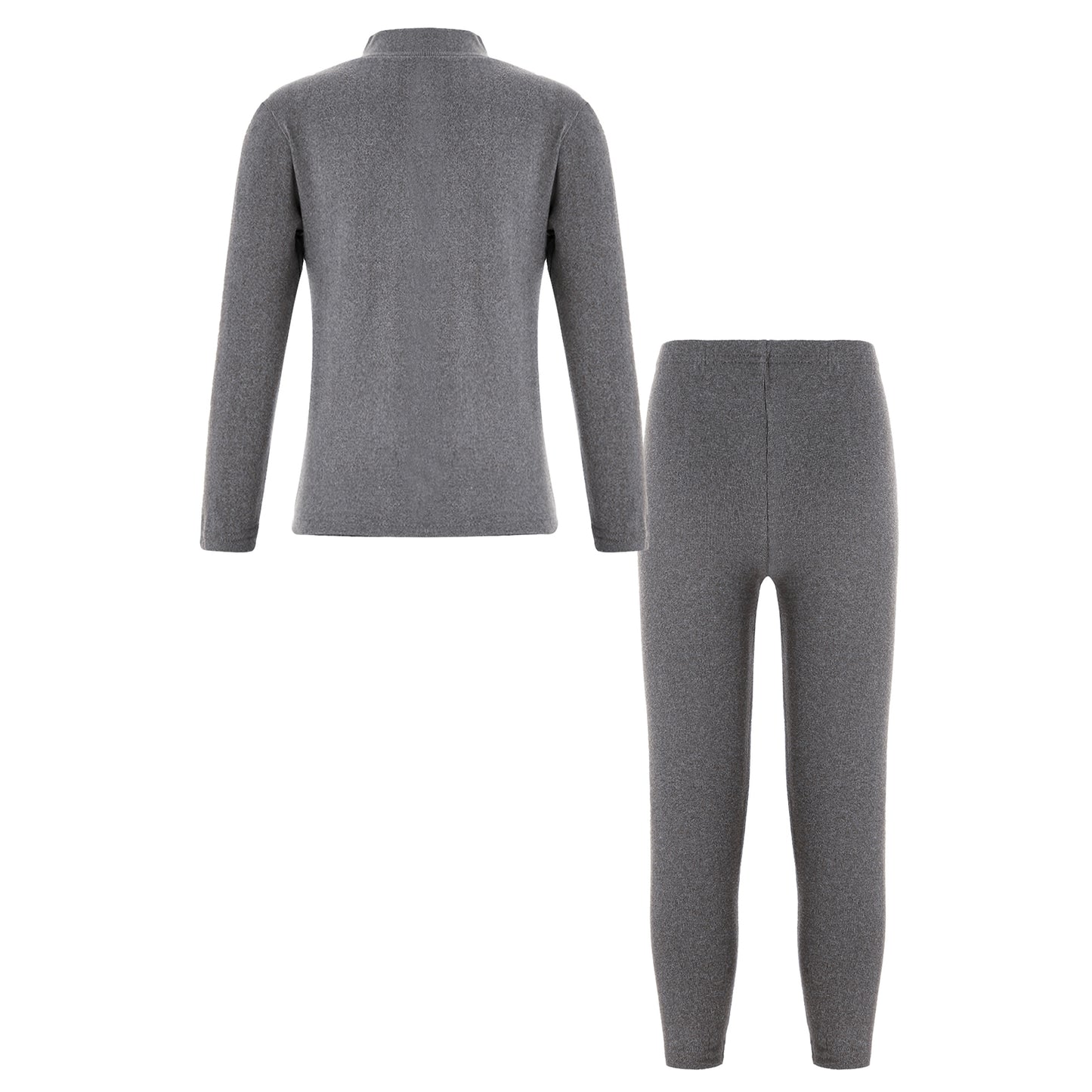 Teen Girls Boys Casual Outfit Sports Sets Turtleneck Long Sleeve Dolphins Print Thermal Top+Pants Warm Basic Underwear Sleepwear