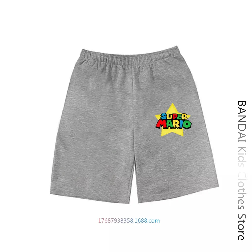 Super Mario Tshirt  Kids Fashion Baby Boy Clothes Mario Bros T-shirt Pikachu Cotton Children Tops Girls Clothing Casual Tees