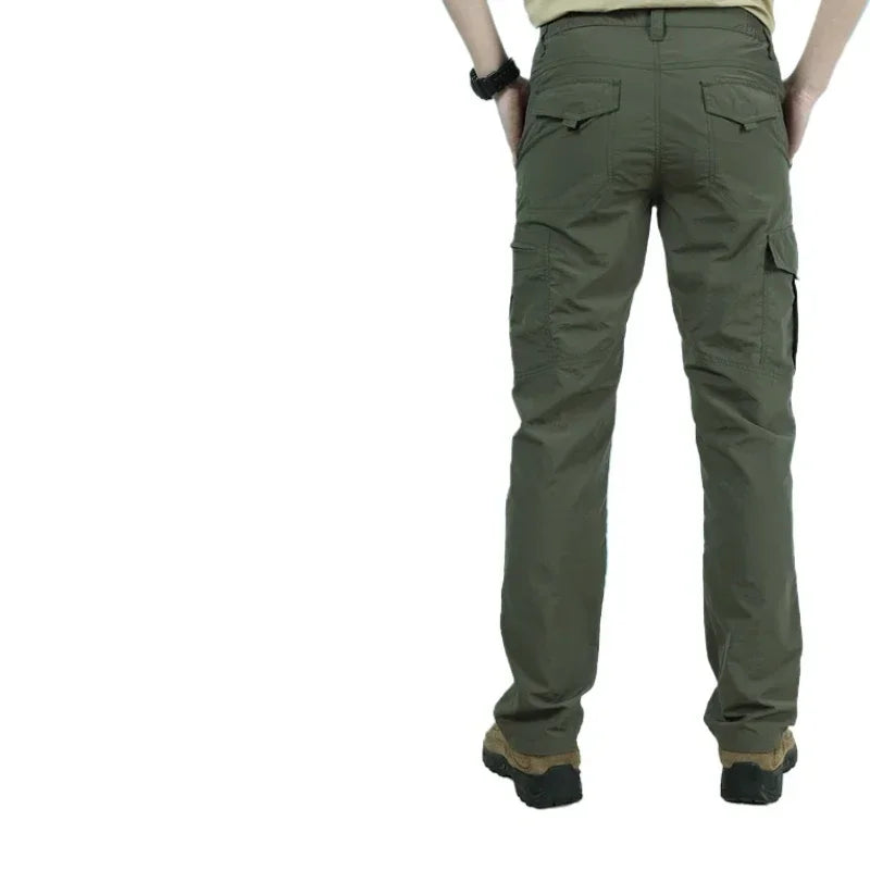 Men's Trouser Urban Lightweight Tactical Cargo Pant Summer Breathable Army Military Long Trousers Male Waterproof Quick Dry Casual Pants