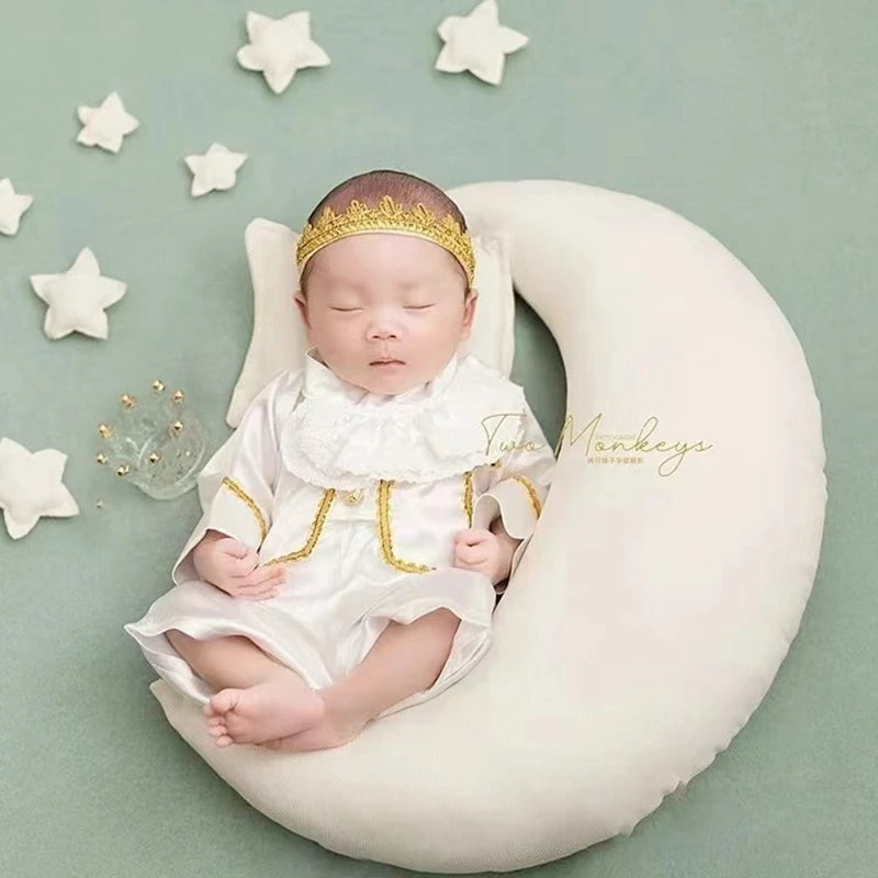 Prince Baby Boy Costume Newborn Photography Props Baroque Newborn Boy Clothes Baby Photoshoot Outfit Photo Shoot Accessories