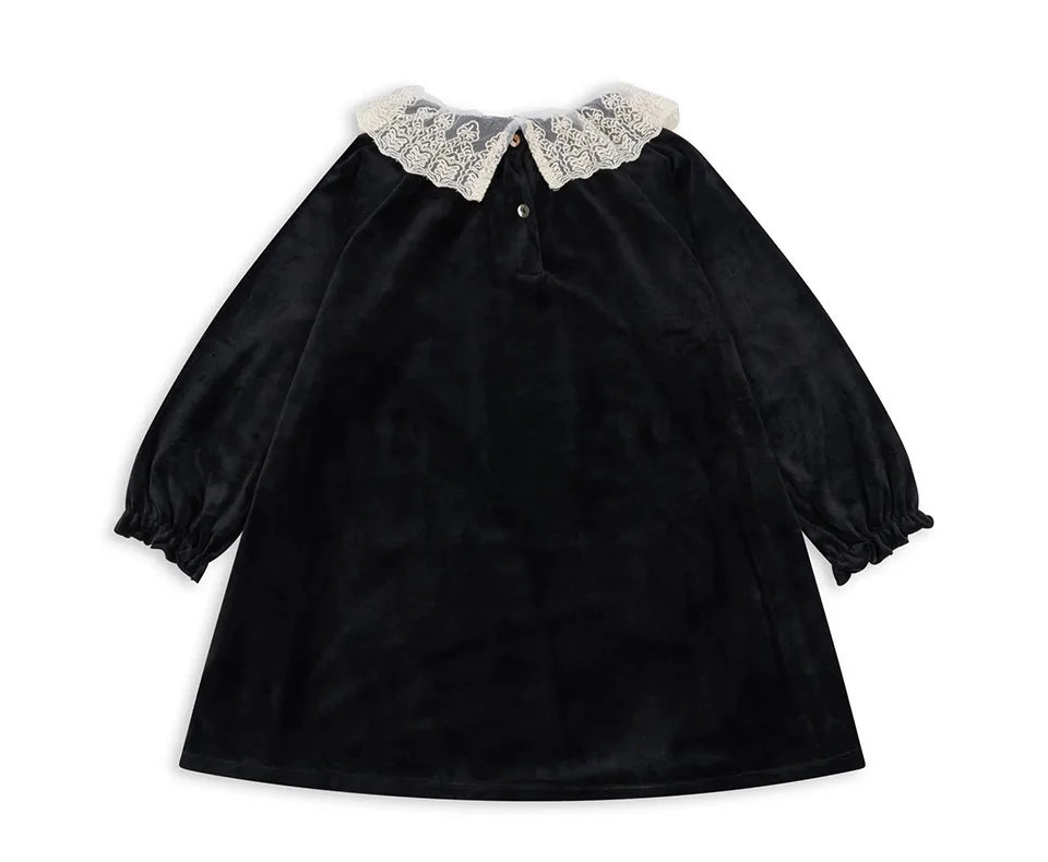 KS AW Children's Clothing Toddler Girls Velvet Patchwork Mesh Dresses Newborn Baby Christmas Rompers Lace Jumpsuit Climbing Suit