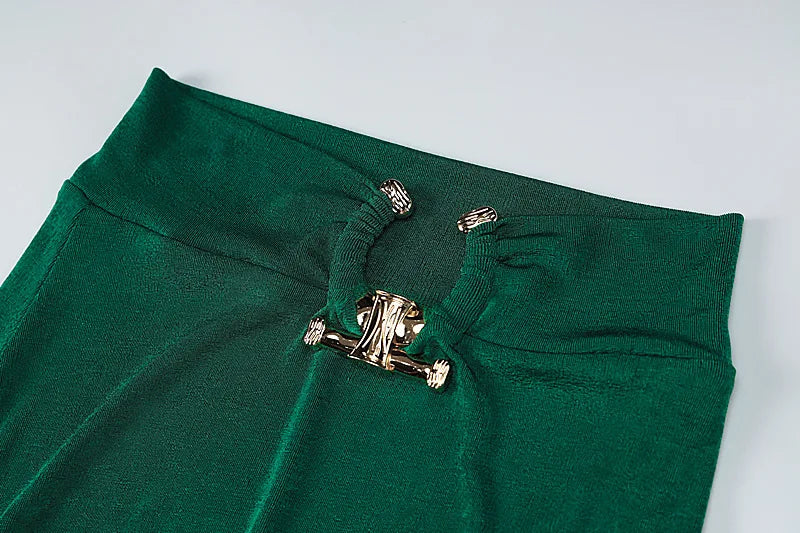 Elegant Sexy Bandeau Top with Slit Asymmetrical Skirt Two Piece Set Women Summer Party Festival Matching Sets Orange