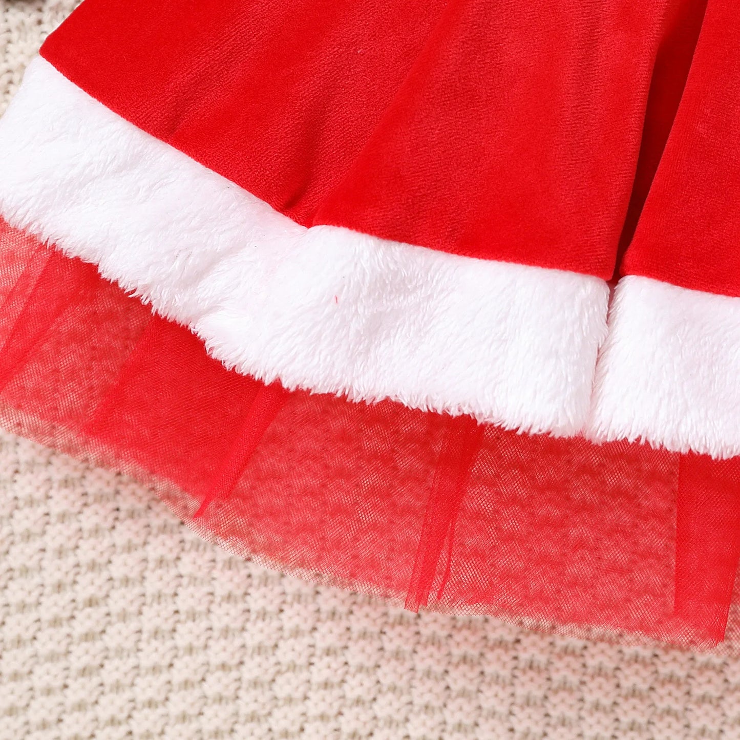 Toddlers Girl Chirstmas Costume Baby Red Dress Santa Claus Cotton Warm Party Carnival Robe Kids Winter Festival Clothes