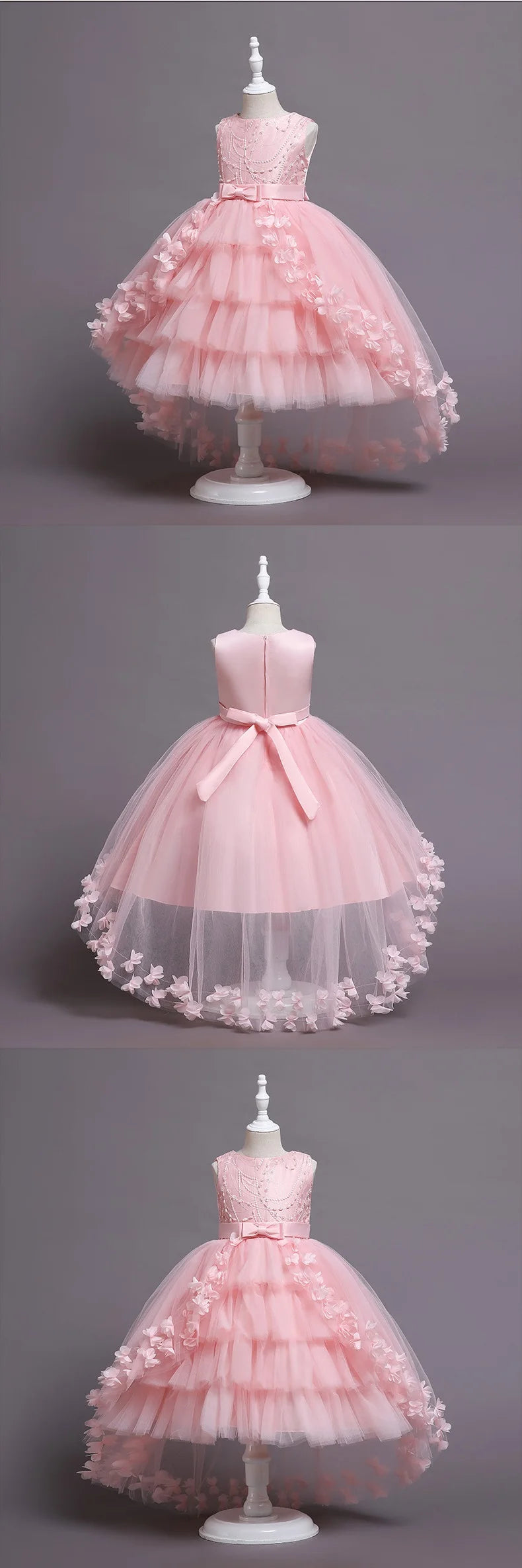 New High quality baby lace princess dress for girl elegant birthday party trailing dress Baby girl's christmas clothes 3-12yrs