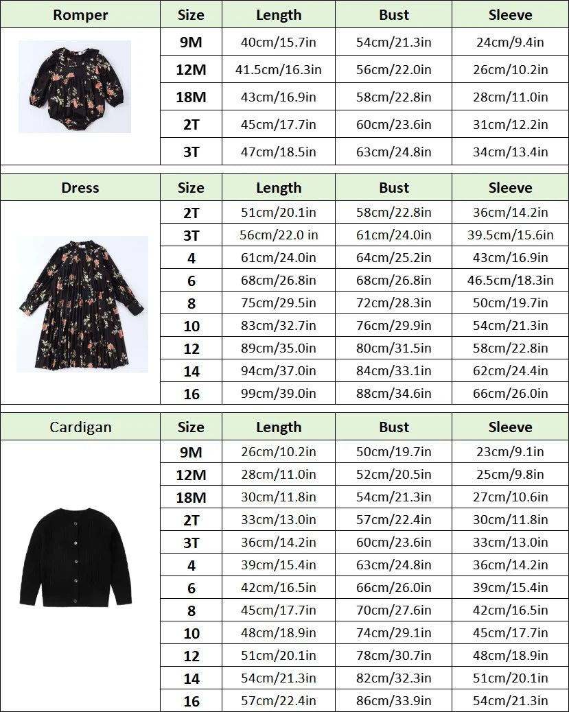 AP Floral Pleated Satin Collection 2025 Autumn Long Sleeve Girls Floral Pleated Dress Baby Romper Cute, #6007