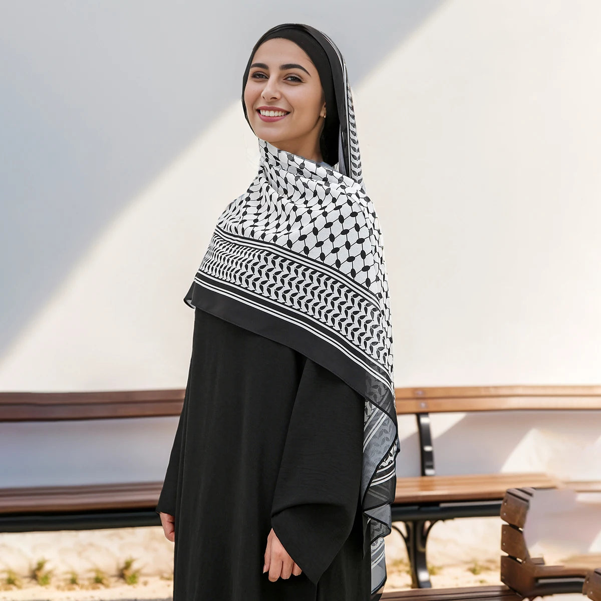 New Chiffon Printed Long Scarf Female Arab Shawl Scarf Muslim Turban Hat Inner Hijab Caps Islamic Underscarf Women Combination