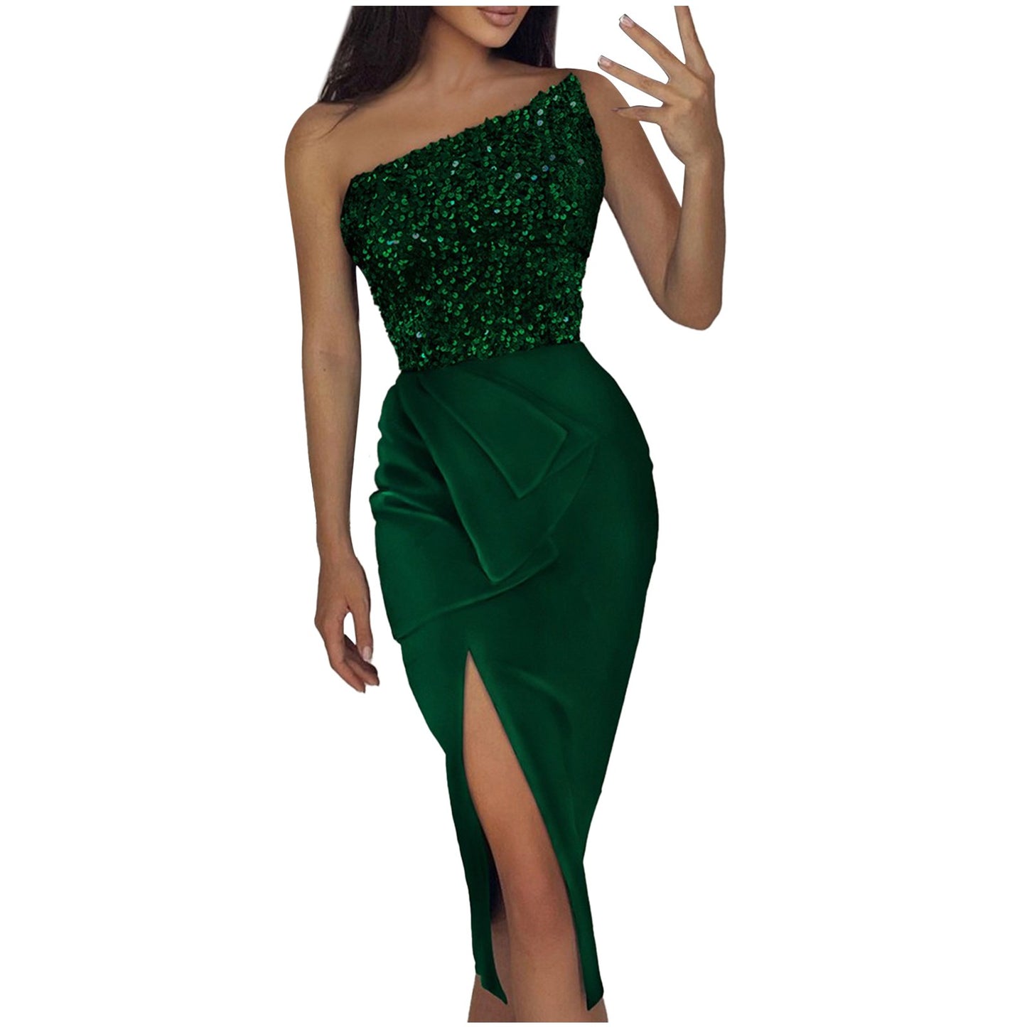 Dresses For Women 2024 Ladies Autumn Winter Sleeveless Stitching Glitter Sparkly Sequin Dress Cocktail Evening Party Dress