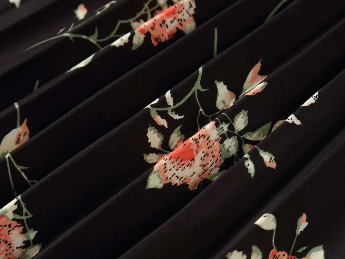 AP Floral Pleated Satin Collection 2025 Autumn Long Sleeve Girls Floral Pleated Dress Baby Romper Cute, #6007