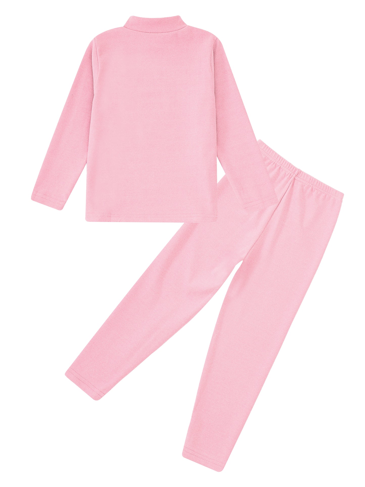 Teen Girls Boys Casual Outfit Sports Sets Turtleneck Long Sleeve Dolphins Print Thermal Top+Pants Warm Basic Underwear Sleepwear