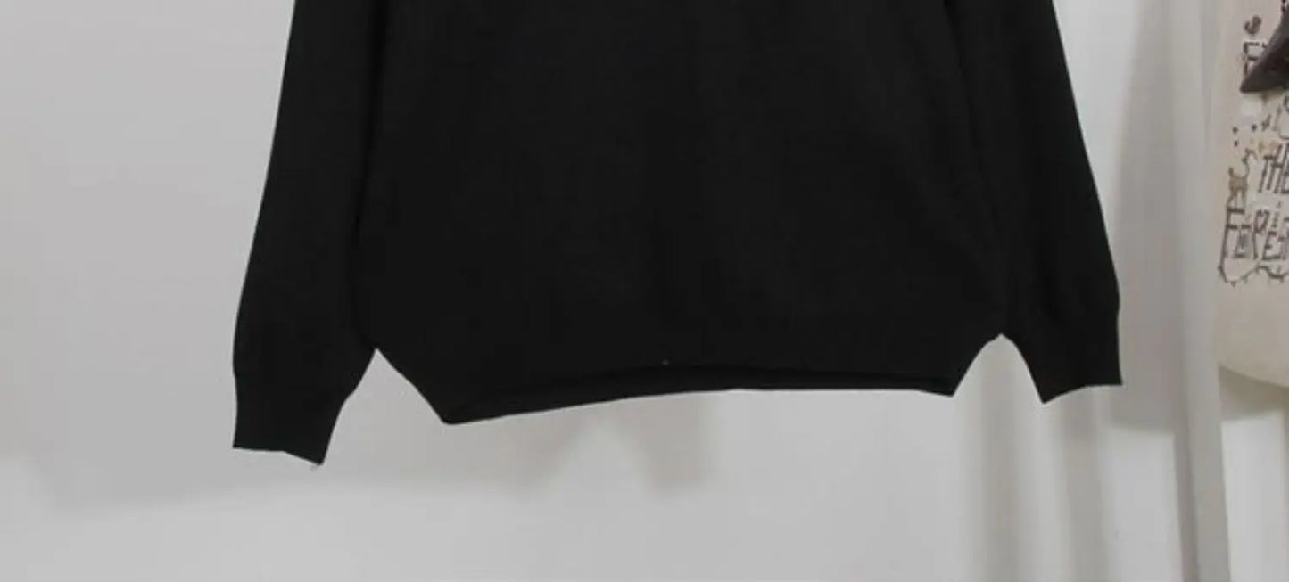 2024 Autumn Winter New European Pant Sets Fashion Tiger Head Bead Loose Knitted Sweater Radish Pants Set Women's Two-piece Set