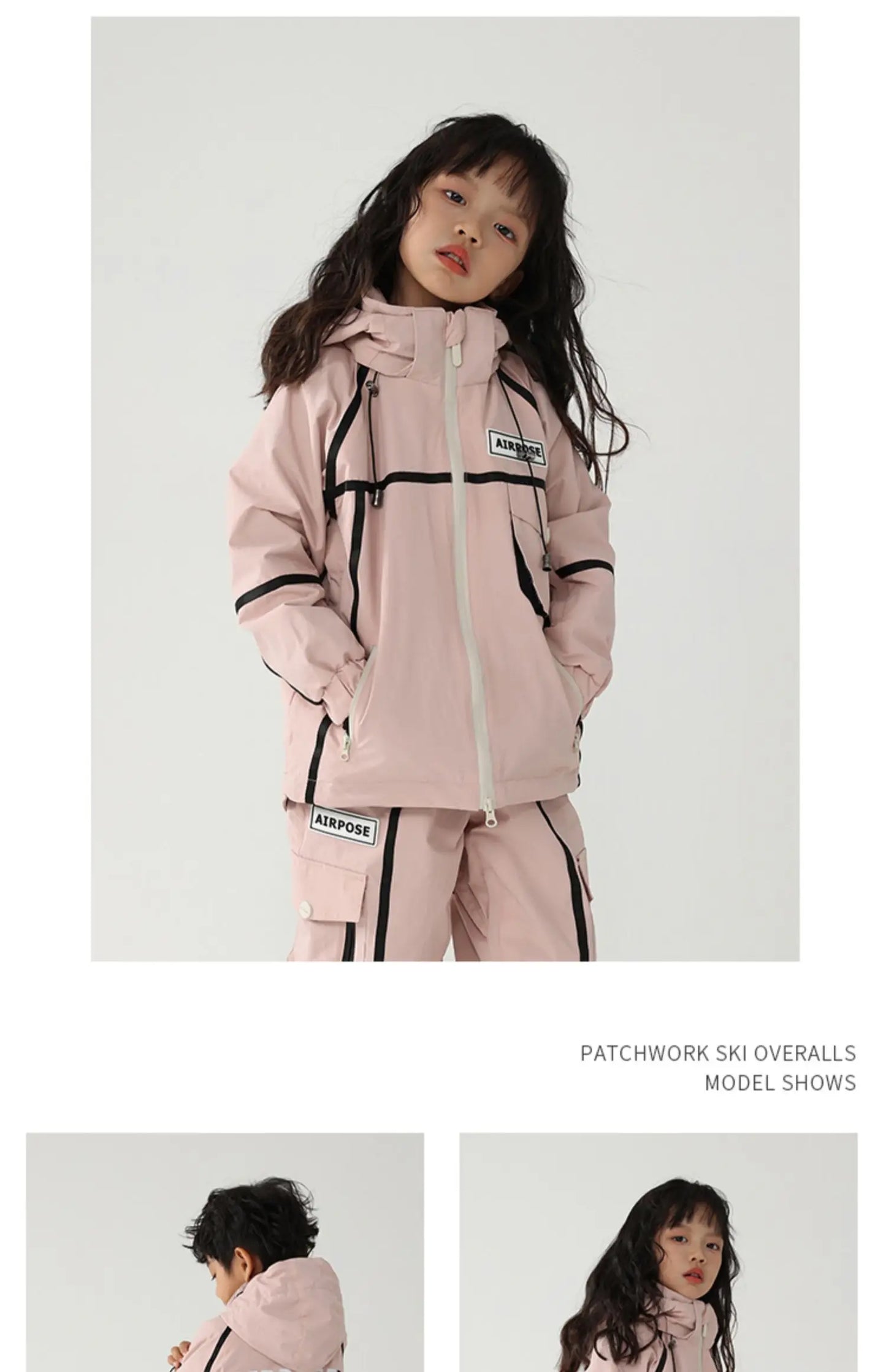 2024 New Children Ski Suit Girls Boys Winter Outdoor Windproof Snowboard Jacket Pants Warm Kids Waterproof Skiing Set