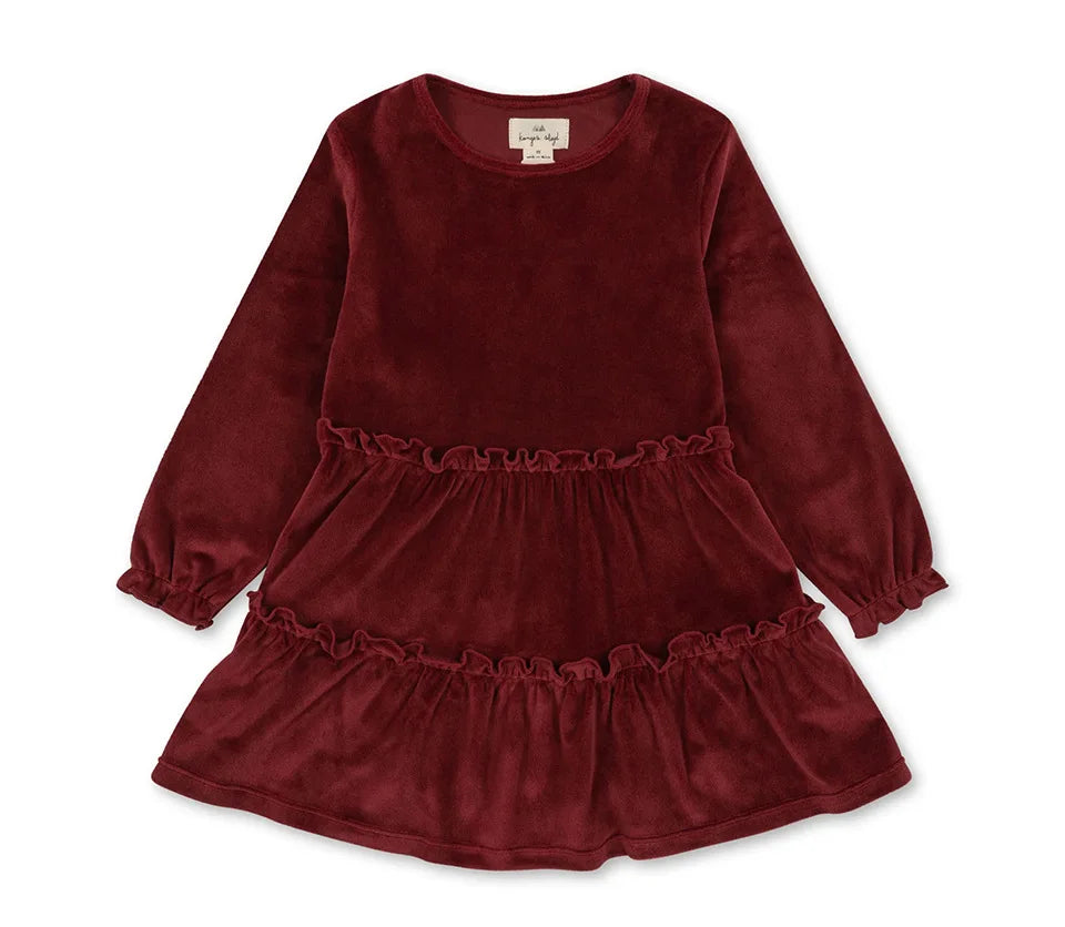 KS AW Children's Clothing Toddler Girls Velvet Patchwork Mesh Dresses Newborn Baby Christmas Rompers Lace Jumpsuit Climbing Suit