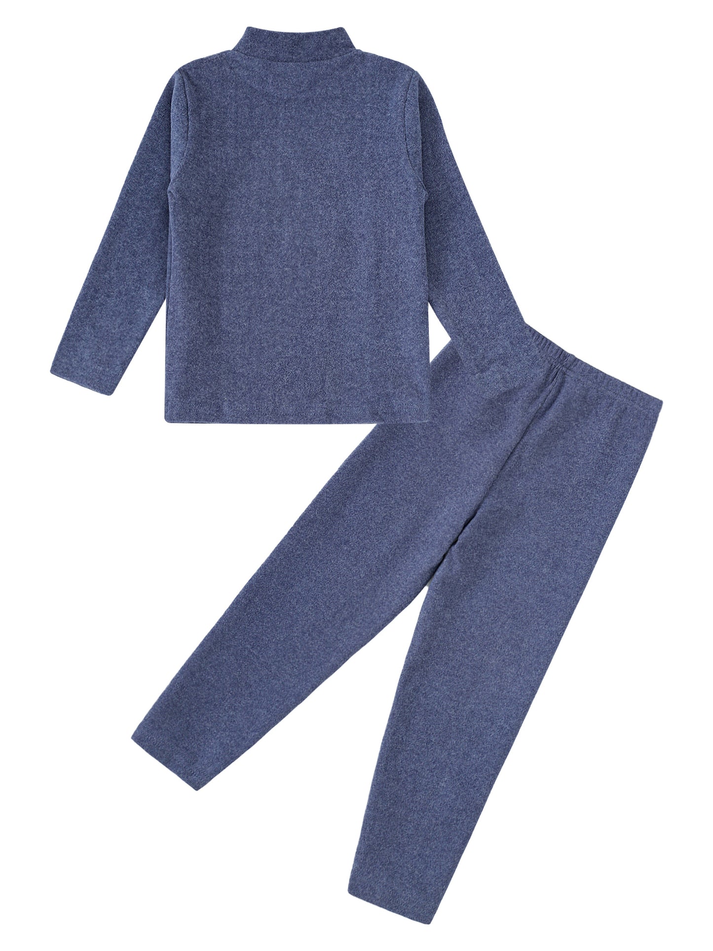 Teen Girls Boys Casual Outfit Sports Sets Turtleneck Long Sleeve Dolphins Print Thermal Top+Pants Warm Basic Underwear Sleepwear