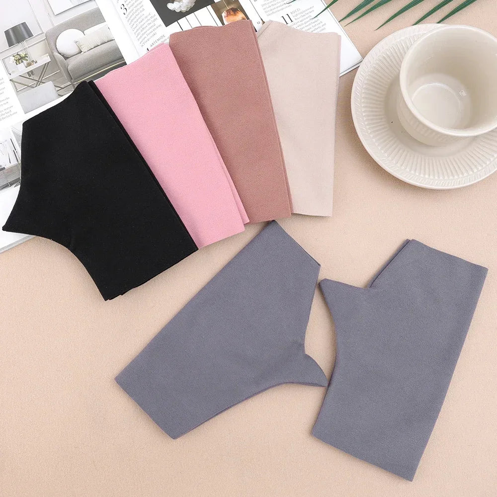 Women Soft Velvet Fingerless Gloves Half Finger TouchScreen Gloves Thin Autumn Winter Wrist Palm Protection Warm Driving Mittens