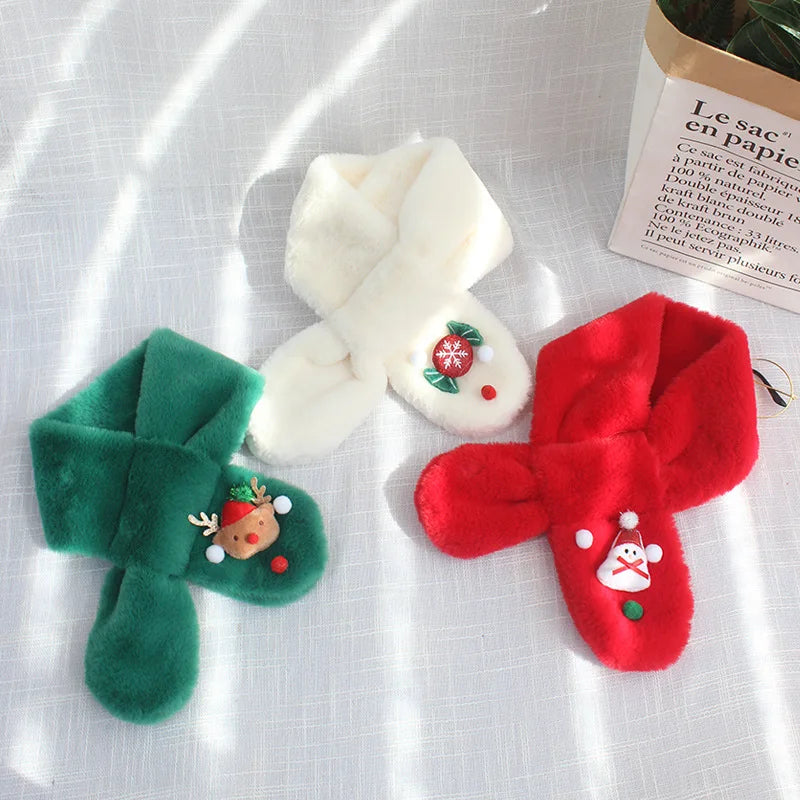 Winter Children Gift Christmas Scarf Korean Version of The Neck Thickened To Keep Warm Baby Boys and Girls Cute