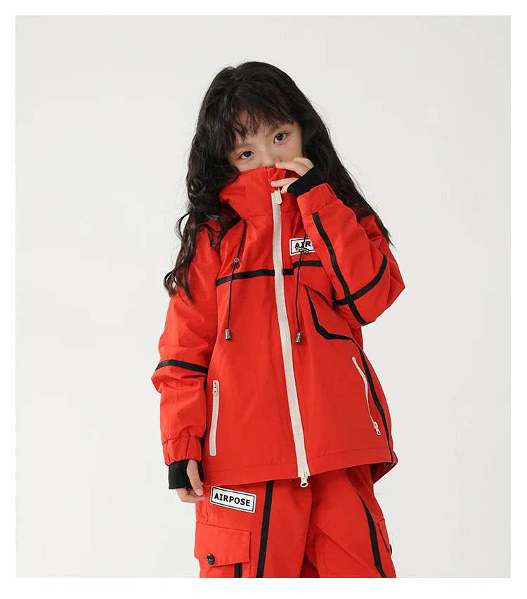 2024 New Children Ski Suit Girls Boys Winter Outdoor Windproof Snowboard Jacket Pants Warm Kids Waterproof Skiing Set
