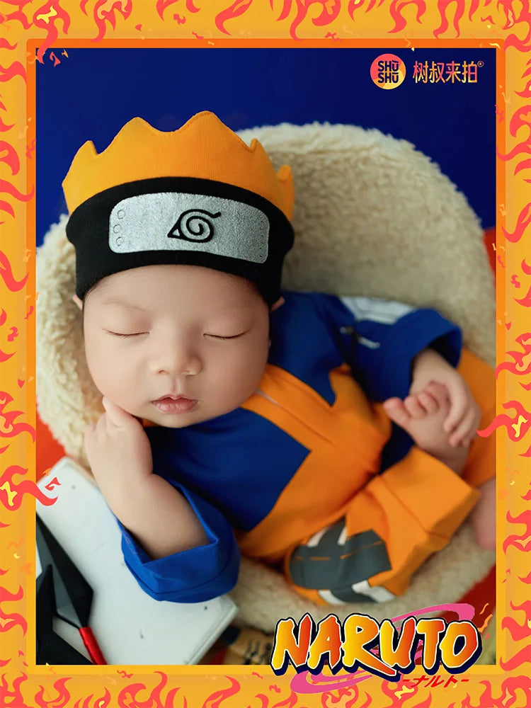 Baby Boy Newborn Photoshoot Outfits Jumpsuit Hairband 2pcs/Set Cartoon Cosplay Clothes Studio Infant Photo Costume Shooting Prop