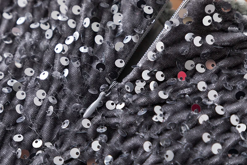 Sequin Girls Princess Party Dresses for 3-8 Yrs Kids Birthday Wedding Evening Prom Gown Spring Fall Long Sleeve Children's Dress