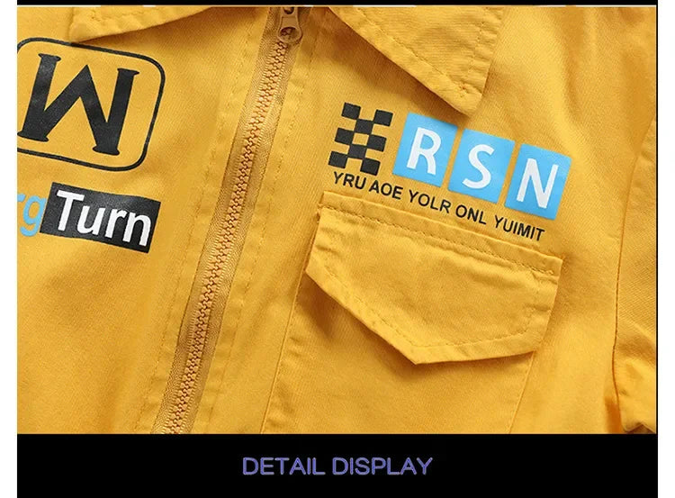 Kids Boys Girls Long Sleeve Casual Jumpsuit Cargo Pant Children Teenager Streetwear Hip Hop Playsuits Dance Stage Show Clothing