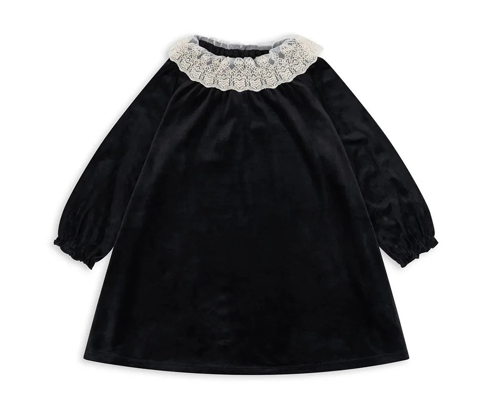 KS AW Children's Clothing Toddler Girls Velvet Patchwork Mesh Dresses Newborn Baby Christmas Rompers Lace Jumpsuit Climbing Suit