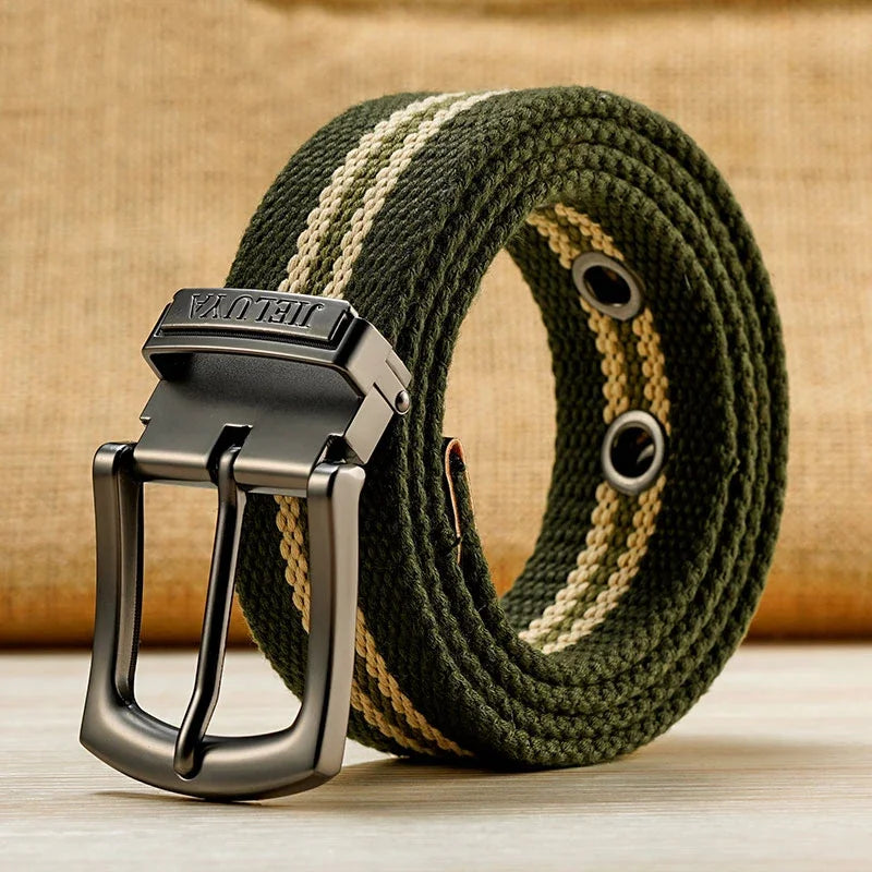 Plus Large Size 110 120 130 140 150 160 cm Canvas Belt for Men Alloy Pin Buckle Jeans Belts High Quality Outdoor Belts