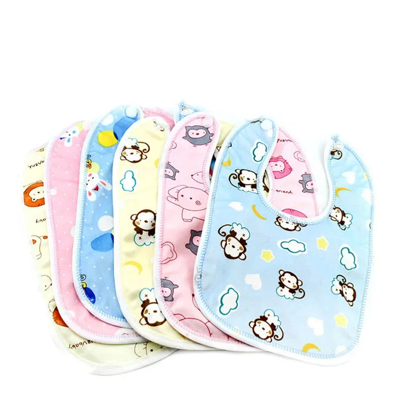 1PCS Baby Bibs Cotton Waterproof Bib Children Feeding Clothes Protection Kids Toddler Scarf for Newborns Boys Girls Accessories