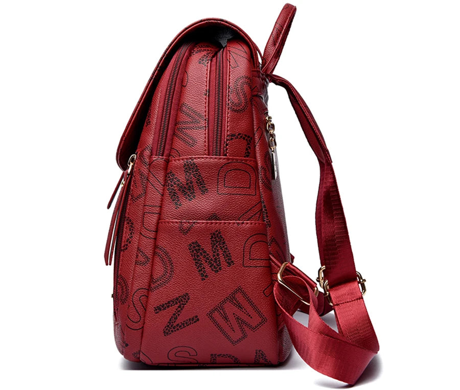 Luxury Designer Women Backpack High Quality Soft Leather Shoulder Bag Fashion School Bags Multifunction Rucksack Top-handle Bag