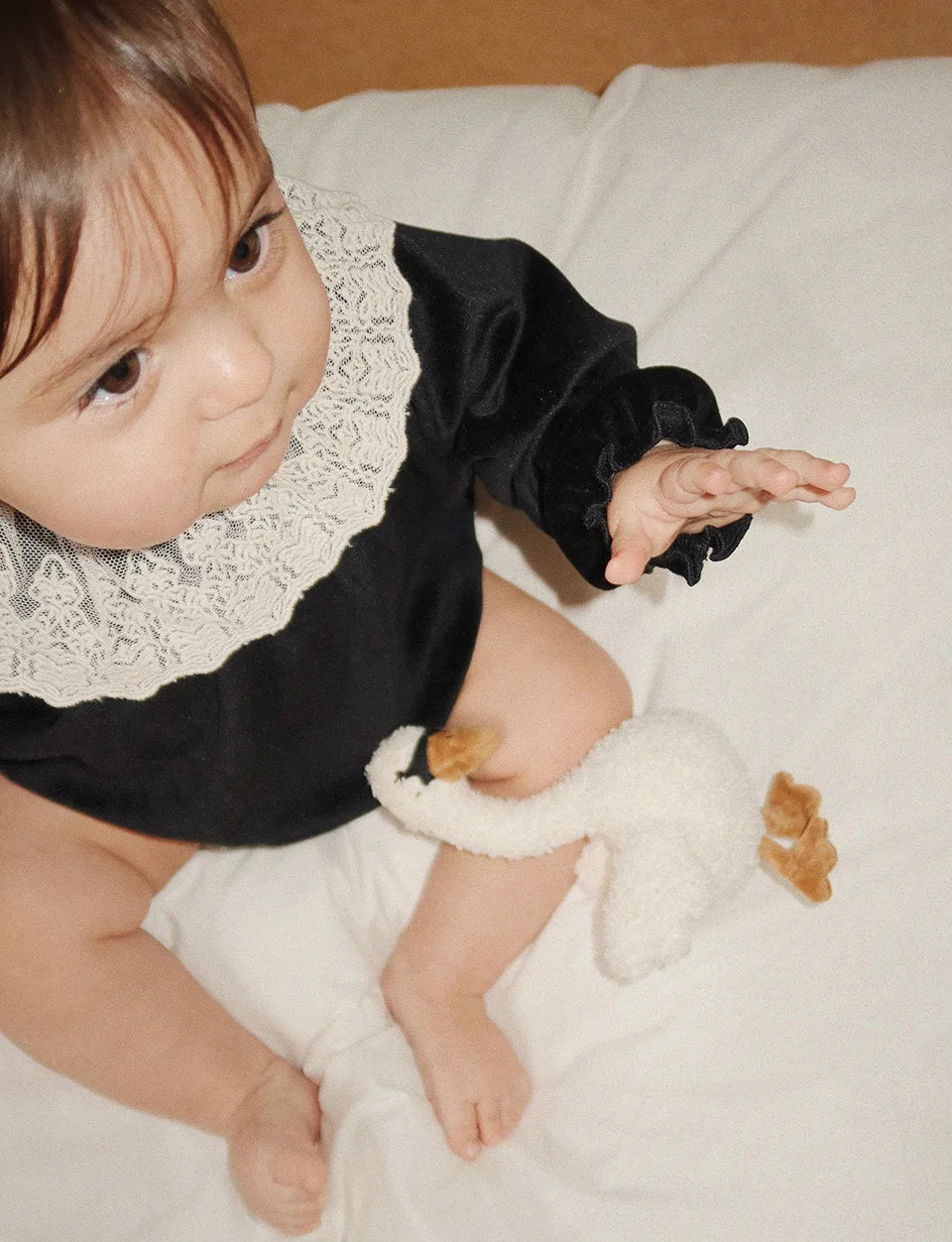 KS AW Children's Clothing Toddler Girls Velvet Patchwork Mesh Dresses Newborn Baby Christmas Rompers Lace Jumpsuit Climbing Suit