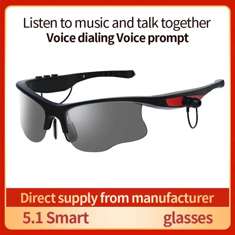 Audio Sunglasses With Speaker Wireless Smart Polarized Sunglasses Smart Glasses For All-Day Comfort Sun Protection For Cycling