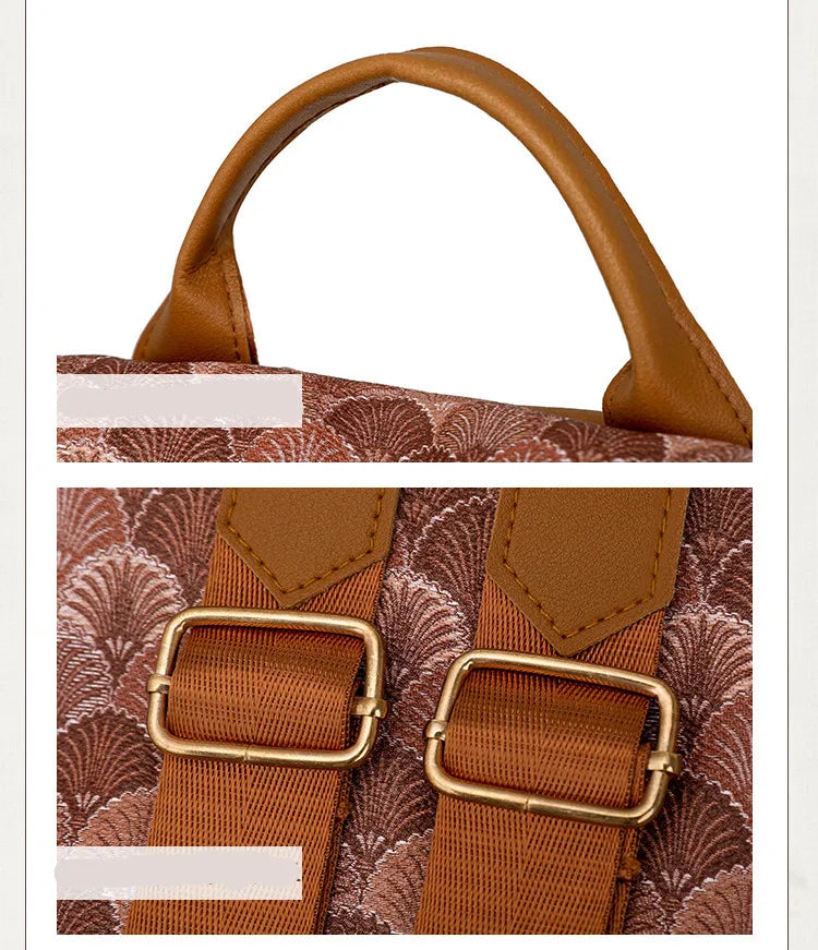 Anti Theft Design Women's Backpack Fashion PU Leather Backpack School Bags for Teenagers Girls Large Volume Leisure Travel Bag