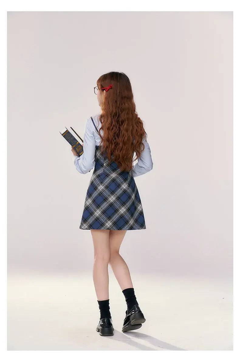 Japan School Uniforms Student Student Girl Navy Costume Cute Women Sexy Navy JK Suit Sailor Blouse Pleated Dress Set