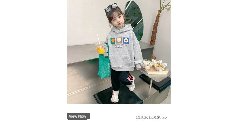 Outwear Western Style Little Girl Heattech Velvet Padded Leggings Pants